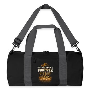 Danse en ligne Danseuse en ligne Écoute les Comtes pour Toujours - Sac de sport recyclé - noir/gris graphite - Devant