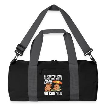 Chill Capybara So Can You Capybaras Cute - Recycled Duffel Bag - black/graphite grey - Front