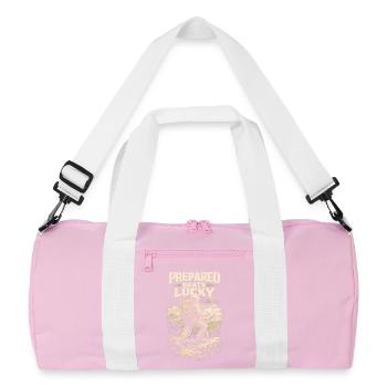 Prepper Überlebenskünstler Prepared Beats Lucky - Recycelte Duffel Bag - Rosa/Weiß - Vorne