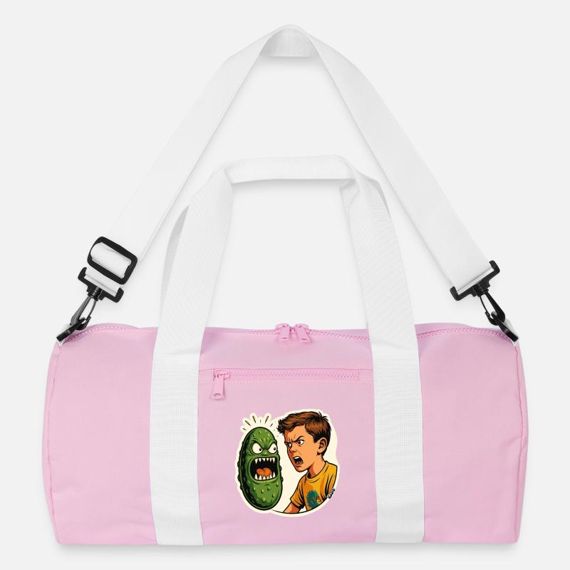 Junge schreit Gurke mit Gesicht an Recycelte Duffel Bag