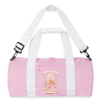 Lucha Libre Luchador Too Much Corazon - Recycled Duffel Bag - pink/white - Front