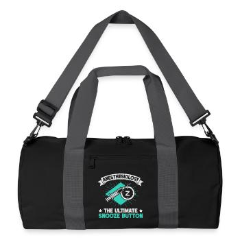 Anesthesiologist Snooze Button Anesthesia - Recycled Duffel Bag - black/graphite grey - Front