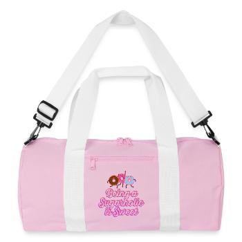 Ein Sugarholic zu sein ist süß - Recycelte Duffel Bag - Rosa/Weiß - Vorne