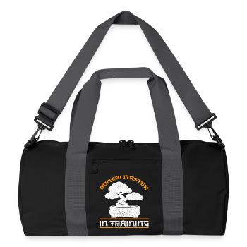 Bonsai Master In Training Zen Gardener Design - Recycelte Duffel Bag - Schwarz/Graphitgrau - Vorne