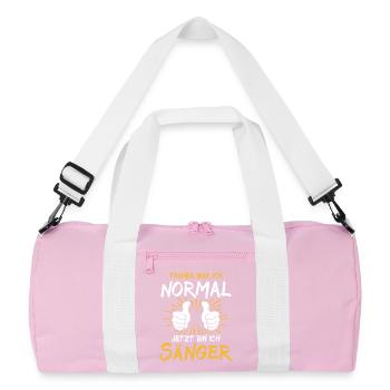 Singer Saying - Recycled Duffel Bag - pink/white - Front