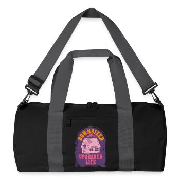 Tiny House - Recycelte Duffel Bag - Schwarz/Graphitgrau - Vorne