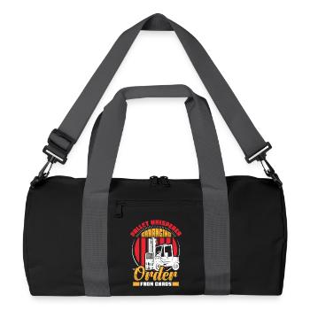Conducteur de chariot élévateur en anglais Évanché élévateur - Sac de sport recyclé - noir/gris graphite - Devant
