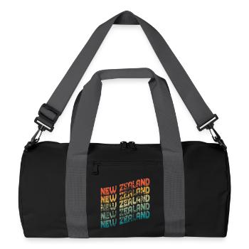 Néo-Zélandais Néo-Zélandais Rétro Vintage NZ - Sac de sport recyclé - noir/gris graphite - Devant