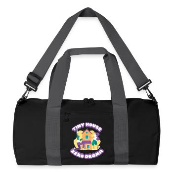 Tiny House Zero Drama - Recycelte Duffel Bag - Schwarz/Graphitgrau - Vorne
