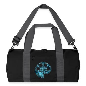 Funny Art Painter Check Out My Drawing Gift - Recycelte Duffel Bag - Schwarz/Graphitgrau - Vorne