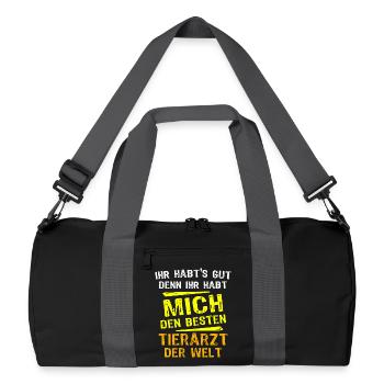 Vet Gift - Recycled Duffel Bag - black/graphite grey - Front