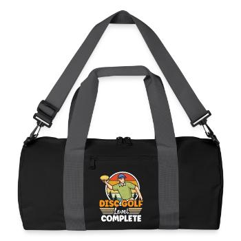 Disc Golf Geschenke Discgolf - Recycelte Duffel Bag - Schwarz/Graphitgrau - Vorne
