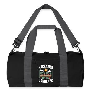 Backyard Gardener Garten Gärtner - Recycelte Duffel Bag - Schwarz/Graphitgrau - Vorne