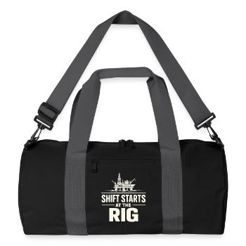 Offshore-bohrer-rig-bohrer Bohrboden Offshore - Recycelte Duffel Bag - Schwarz/Graphitgrau - Vorne