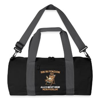 Pensioner Chilled quokka in a deck chair - Recycled Duffel Bag - black/graphite grey - Front