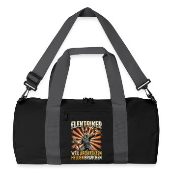 T-shirt d’électricien pour Craftsman Heroes - Sac de sport recyclé - noir/gris graphite - Devant