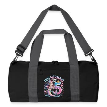 5e anniversaire de la Sirène 5 ans - Sac de sport recyclé - noir/gris graphite - Devant