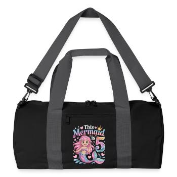 5e anniversaire de la Sirène 5 ans - Sac de sport recyclé - noir/gris graphite - Devant