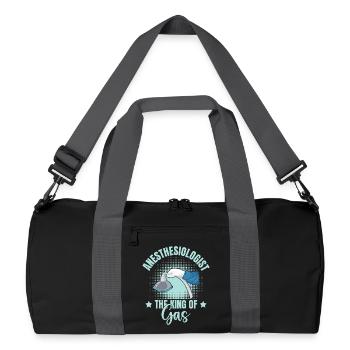 Anesthesiologist The King Of Gas Anesthesia - Recycled Duffel Bag - black/graphite grey - Front