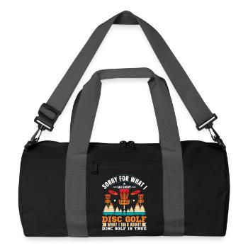 Disc Golf Geschenke Discgolf - Recycelte Duffel Bag - Schwarz/Graphitgrau - Vorne