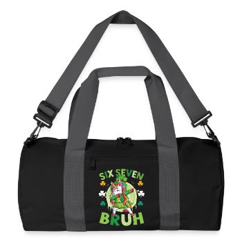 Unicorn St. Patrick's Day - Recycled Duffel Bag - black/graphite grey - Front