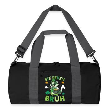 St. Patrick's Day Raccoon - Recycled Duffel Bag - black/graphite grey - Front