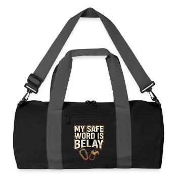 Mon mot de sécurité est Grimpe d’Humour Assureur - Sac de sport recyclé - noir/gris graphite - Devant