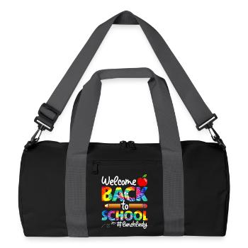 Lunch Lady Crew Tie Dye Leopard Back to School - Recycelte Duffel Bag - Schwarz/Graphitgrau - Vorne