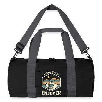 Scenic Route Enjoyer Wander Motif - Recycled Duffel Bag - black/graphite grey - Front