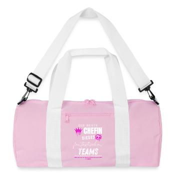 beste Chefin fantastisches Team Chefin geschenke - Sac de sport recyclé - rose/blanc - Devant