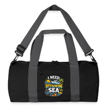 J’ai besoin de vitamine marine | Motif de jeux de mots de croisière - Sac de sport recyclé - noir/gris graphite - Devant
