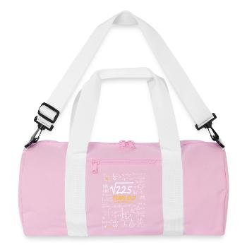 15 Years Birthday Math Formulas Funny - Recycled Duffel Bag - pink/white - Front