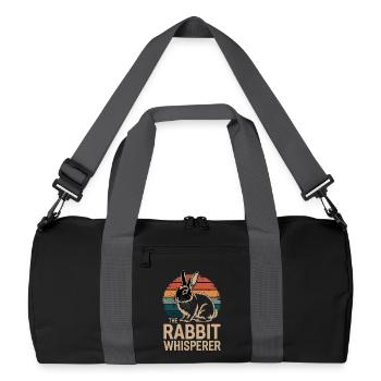 The Rabbit Whisperer Hasen Flüsterer Kaninchen - Recycled Duffel Bag - black/graphite grey - Front