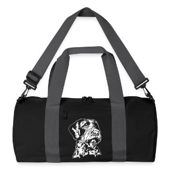 Korthals Griffon Portrait Dogs Hunting Dogs Wilsigns - Recycled Duffel Bag - black/graphite grey - Front