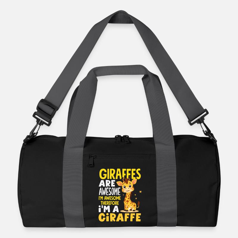 Giraffes are great, so I'm a giraffe Recycled Duffel Bag