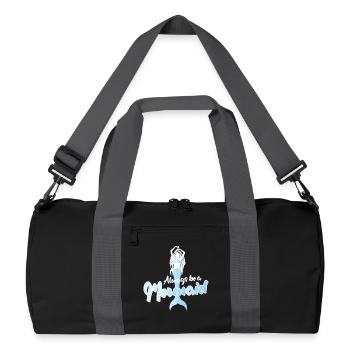 Always Be a Mermaid Inspirational Quote Design - Recycelte Duffel Bag - Schwarz/Graphitgrau - Vorne