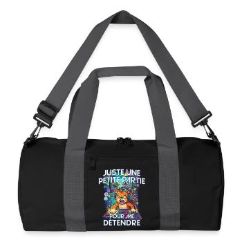 Gamer humour jeux vidéo console gaming chat énervé - Sac de sport recyclé - noir/gris graphite - Devant