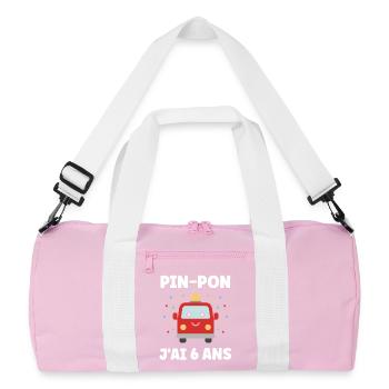 6 years - Recycled Duffel Bag - pink/white - Front