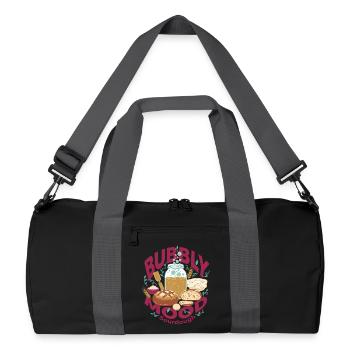 Sourdough Bubbly Mood Bread Baking Baker - Recycled Duffel Bag - black/graphite grey - Front