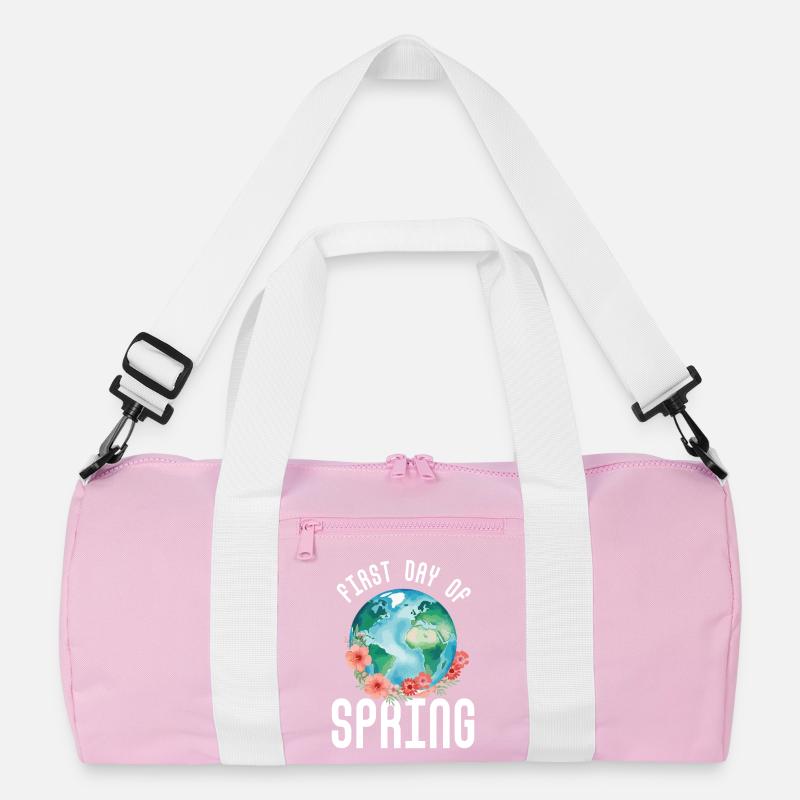 First Day Of Spring Happy Easter Ostara Eostre Recycled Duffel Bag