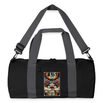 Course automobile : Sport automobile : Retour au paddock en cas de perte - Sac de sport recyclé - noir/gris graphite - Devant