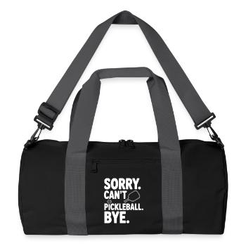 Sorry. Can't. Pickleball. Bye. - Recycled Duffel Bag - black/graphite grey - Front