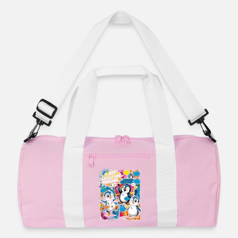 Pinguin Pop-Art Comic Kollage Recycelte Duffel Bag