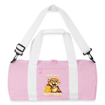 C’est mon 8e anniversaire, un anniversaire sauvage - Sac de sport recyclé - rose/blanc - Devant