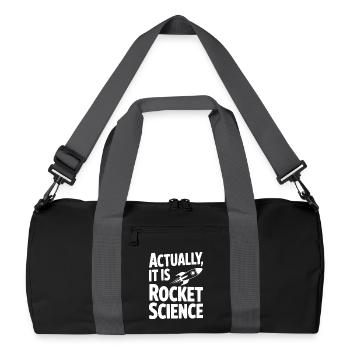 En réalité, c’est de la science spatiale - Sac de sport recyclé - noir/gris graphite - Devant