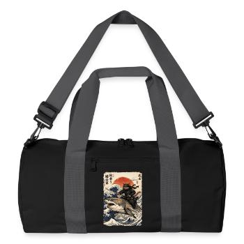 Ninja Cat, Japanese Warrior & Fighter, Shark - Recycled Duffel Bag - black/graphite grey - Front