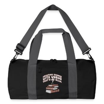 Echoes Through Words Slam Stack - Recycled Duffel Bag - black/graphite grey - Front