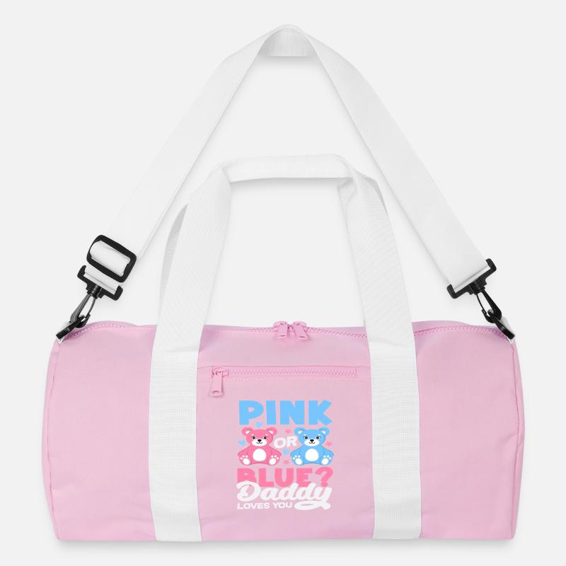 Pink Oder Blau Papa Liebt Dich Bär Recycelte Duffel Bag