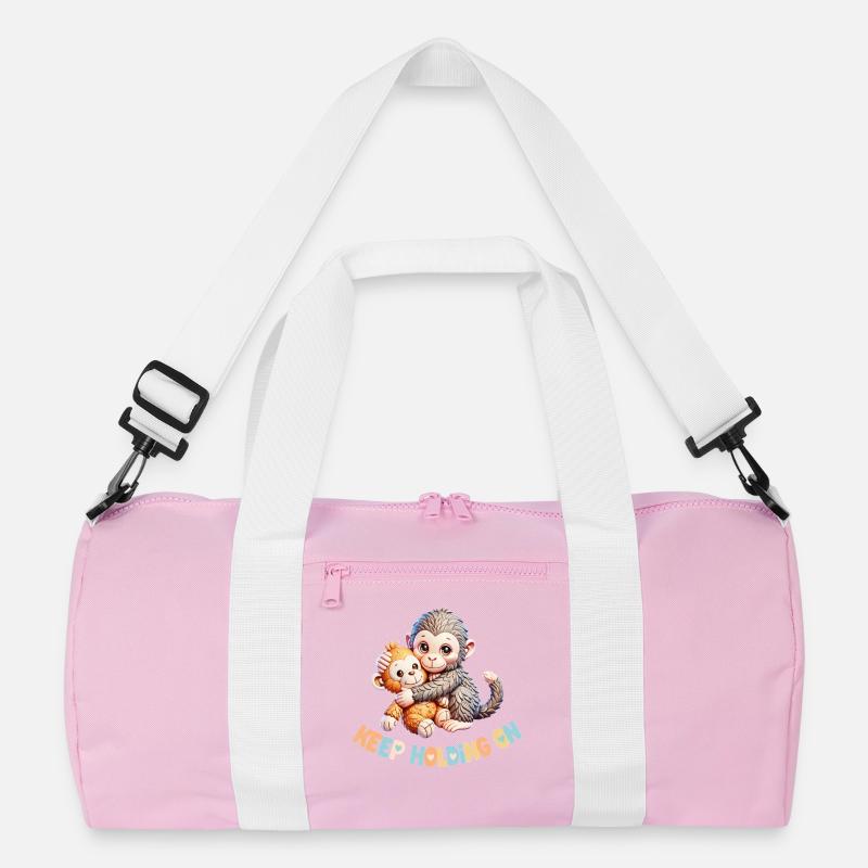 Hugging Monkeys Keep Holding Recycled Duffel Bag