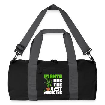 Médecine des plantes - Sac de sport recyclé - noir/gris graphite - Devant